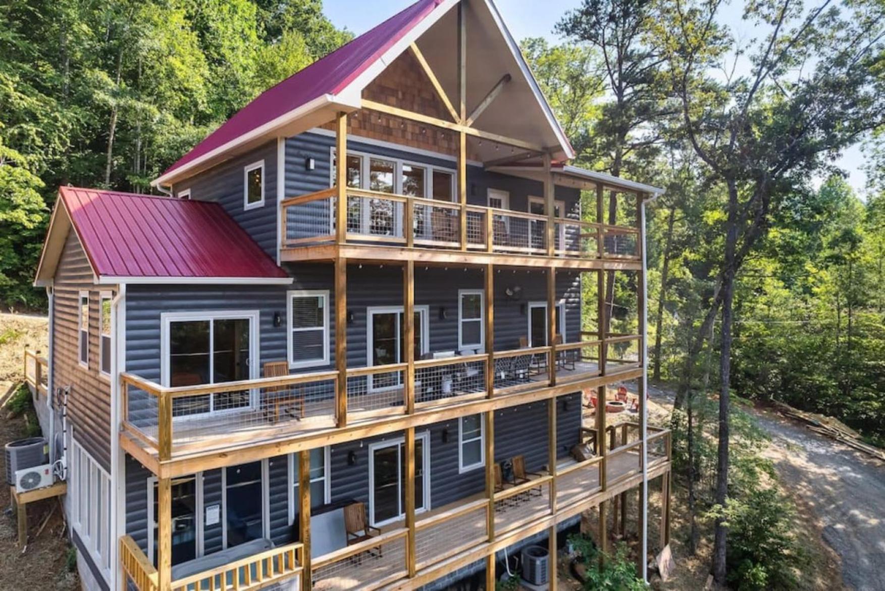 Tranquil Mountain Getaway By Ghosal Luxury Lodging Gatlinburg Esterno foto